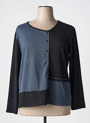 Pull coupe cintrée manches longues noir AGATHE & LOUISE femme