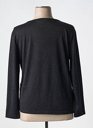Pull coupe cintrée manches longues noir AGATHE & LOUISE femme