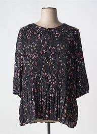 Tunique manches longues tissage crêpe noir CONCEPT K femme