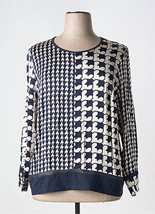 Blouse col rond manches longues bleu MERI & ESCA femme