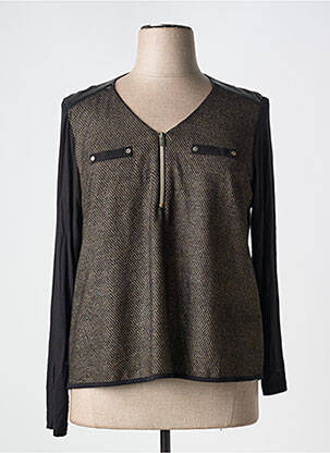 Top stretch manches longues noir FRED SABATIER femme