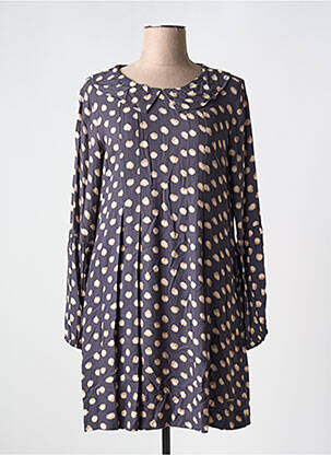 Robe courte manches longues manches longues gris AGATHE & LOUISE femme
