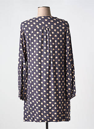 Robe courte manches longues manches longues gris AGATHE & LOUISE femme