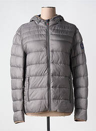 Doudoune poches a capuche gris CASUAL SPIRIT femme