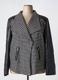 Veste simili cuir fermeture pressionnée noir FRED SABATIER femme