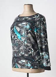 Pull coupe cintrée manches longues gris MARBLE femme