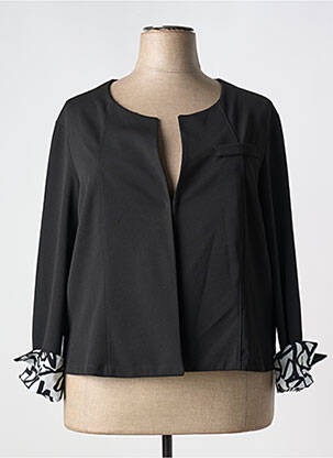 Veste chic tissage crêpe noir PLURIELLES femme