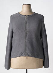 Gilet manches longues gris MARBLE pour femme seconde vue