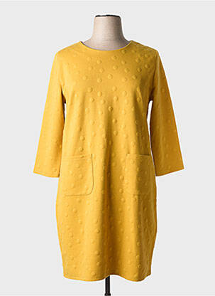 Robe mi-longue jaune CONCEPT K pour femme