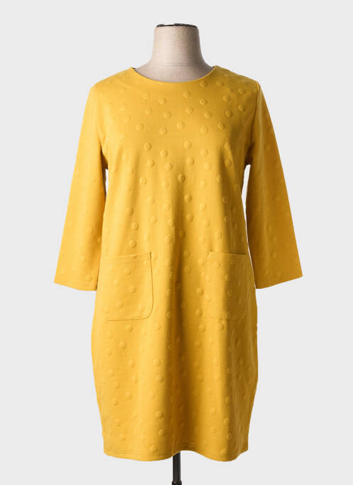 Robe mi-longue jaune CONCEPT K pour femme