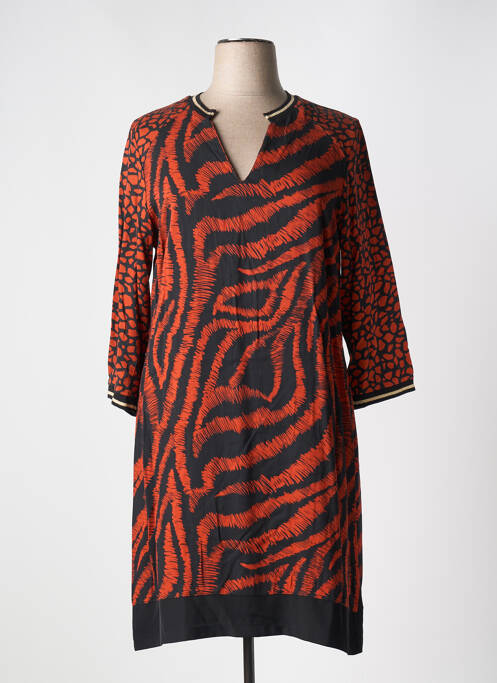 Robe mi-longue orange FRED SABATIER pour femme