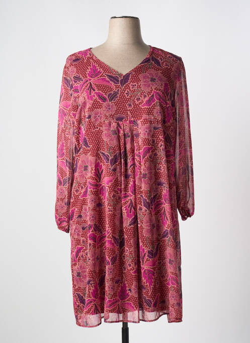 Robe mi-longue rose GRIFFON pour femme