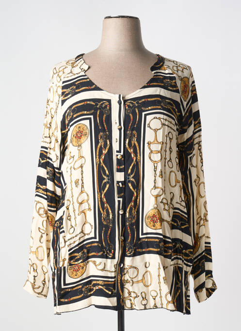 Tunique manches longues beige FRED SABATIER pour femme