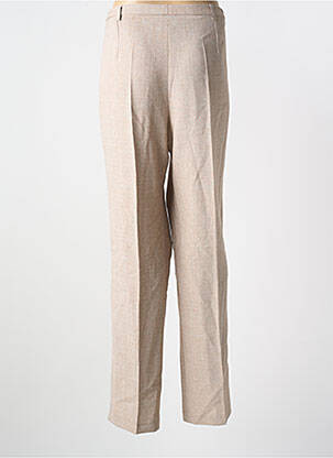 Pantalon droit taille élastique taille normale beige GUY DUBOUIS femme