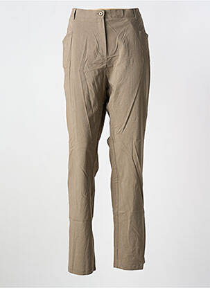 Pantalon slim taille élastique taille normale marron TELMAIL femme