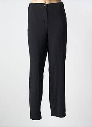 Pantalon droit tissage crêpe taille normale noir FRED SABATIER femme
