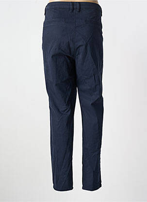 Pantalon chino tissage popeline taille normale bleu DELAHAYE femme