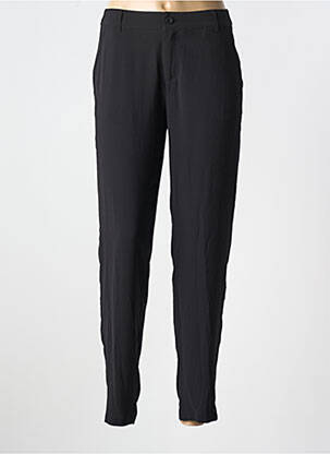 Pantalon chino fermeture zippée sous rabat boutonné taille normale noir SURKANA femme
