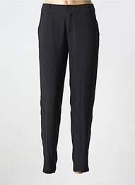 Pantalon chino fermeture zippée sous rabat boutonné taille normale noir SURKANA femme