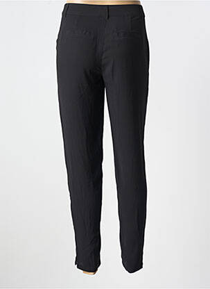 Pantalon chino fermeture zippée sous rabat boutonné taille normale noir SURKANA femme