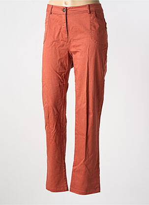 Pantalon slim tissage popeline taille normale orange AGATHE & LOUISE femme