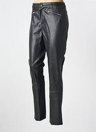 Pantalon slim taille normale taille normale noir JULIE GUERLANDE femme