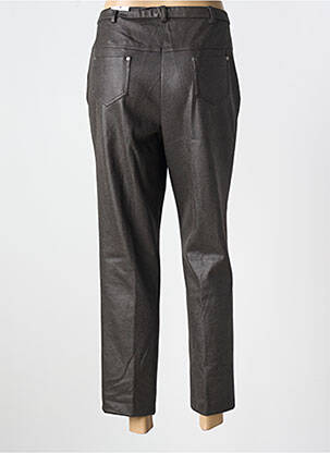 Pantalon 7/8 fermeture zippée sous rabat boutonné taille normale gris MERI & ESCA femme
