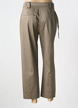Pantalon 7/8 taille haute taille haute marron FRED SABATIER femme