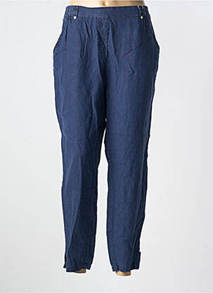 Pantalon 7/8 taille haute taille haute bleu EL INTERNATIONALE femme