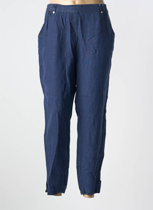 Pantalon 7/8 taille haute taille haute bleu EL INTERNATIONALE femme