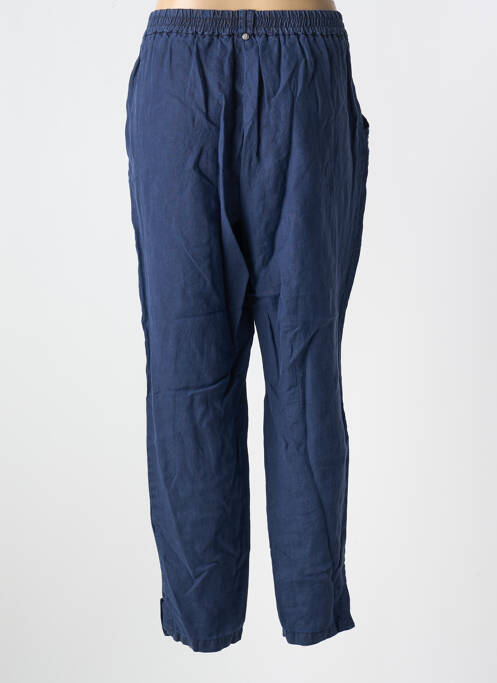 Pantalon 7/8 taille haute taille haute bleu EL INTERNATIONALE femme