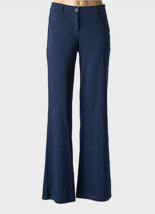 Pantalon flare stretch taille normale bleu SURKANA femme