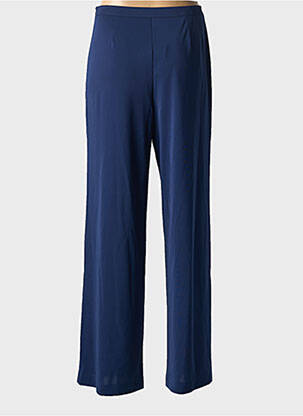 Pantalon flare taille à pinces taille haute bleu SURKANA femme