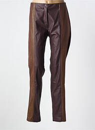 Pantalon slim taille élastique taille normale marron GUY DUBOUIS femme