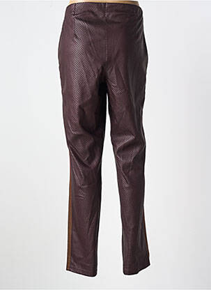 Pantalon slim taille élastique taille normale marron GUY DUBOUIS femme