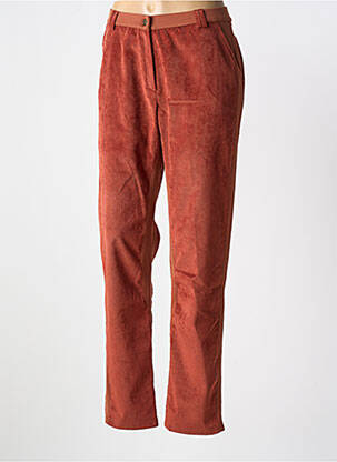 Pantalon droit stretch taille haute orange MERI & ESCA femme