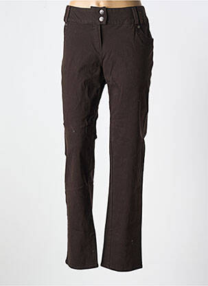 Jeans coupe droite stretch marron JAC JAC femme