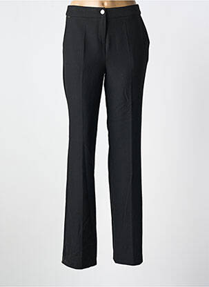 Pantalon chino fermeture zippée sous rabat boutonné taille normale noir FRED SABATIER femme