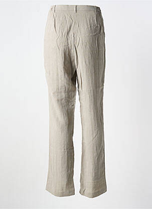 Pantalon droit taille à pinces taille haute gris JEAN GABRIEL femme