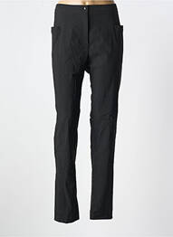 Pantalon slim tissage popeline taille haute noir TELMAIL femme
