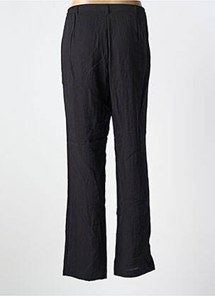 Pantalon droit tissage crêpe taille normale noir JEAN GABRIEL femme