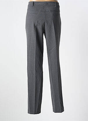Pantalon chino fermeture zippée sous rabat boutonné taille haute gris DIVAS femme