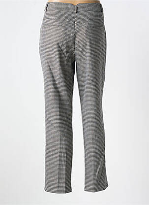 Pantalon chino fermeture zippée sous rabat boutonné taille haute gris FRED SABATIER femme