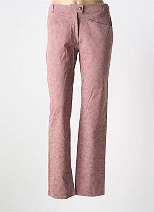 Jeans coupe droite rose EL INTERNATIONALE pour femme