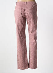 Jeans coupe droite rose EL INTERNATIONALE pour femme seconde vue