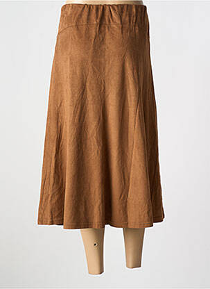 Jupe mi-longue coupe évasée marron CONCEPT K femme