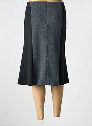 Jupe mi-longue stretch gris GUY DUBOUIS femme