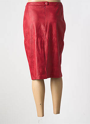 Jupe mi-longue taille à pinces rouge JEAN DELFIN femme