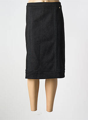 Jupe mi-longue taille à pinces noir FRED SABATIER femme