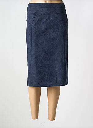 Jupe mi-longue taille à pinces bleu PLURIELLES femme